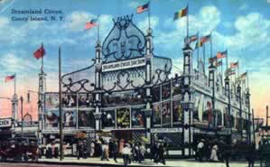 circus, dreamland, coney island, 1917