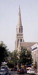 church building with steeple