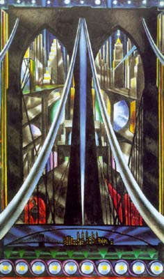 Brooklyn Bridge painting by Joseph Stella